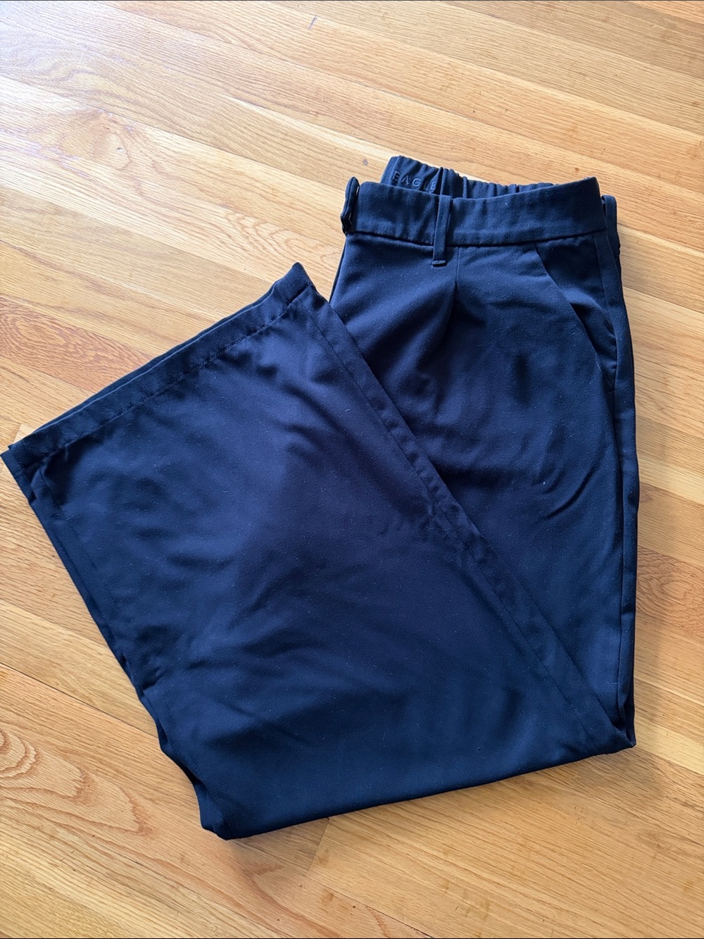American Eagle Outfitters Women's Black Wide Leg Trousers